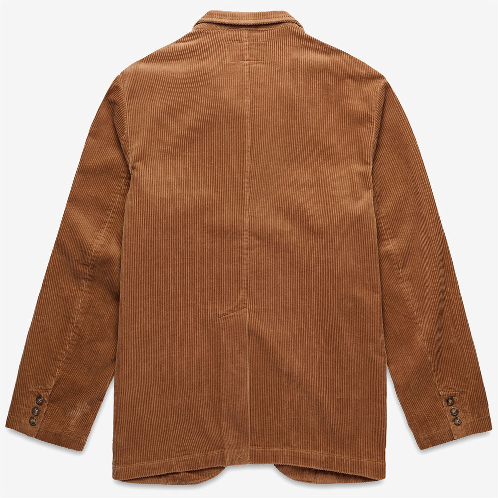 Brown Unisex Corduroy Blazer Jacket with Classic Style 02