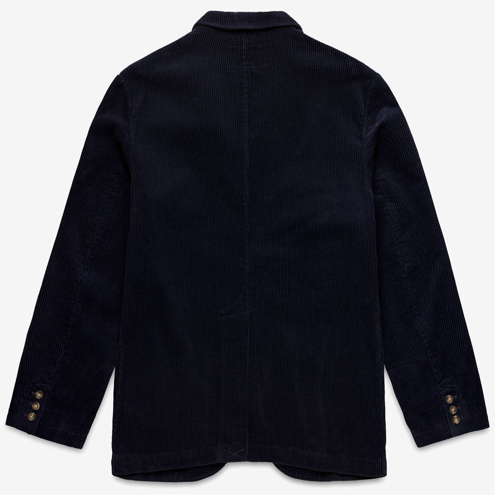 Blue Unisex Corduroy Blazer Jacket with Classic and Sporty Influence 02