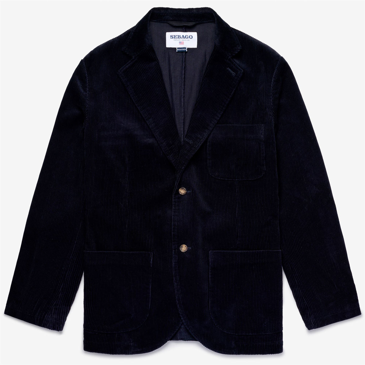Abito in velluto a coste di cotone blu unisex