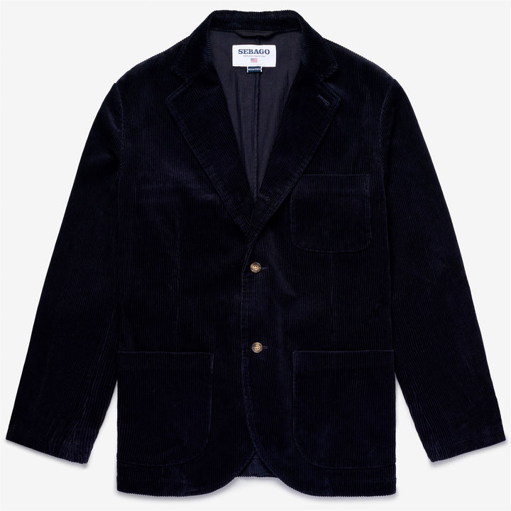 Blue Unisex Corduroy Blazer Jacket with Classic and Sporty Influence 1