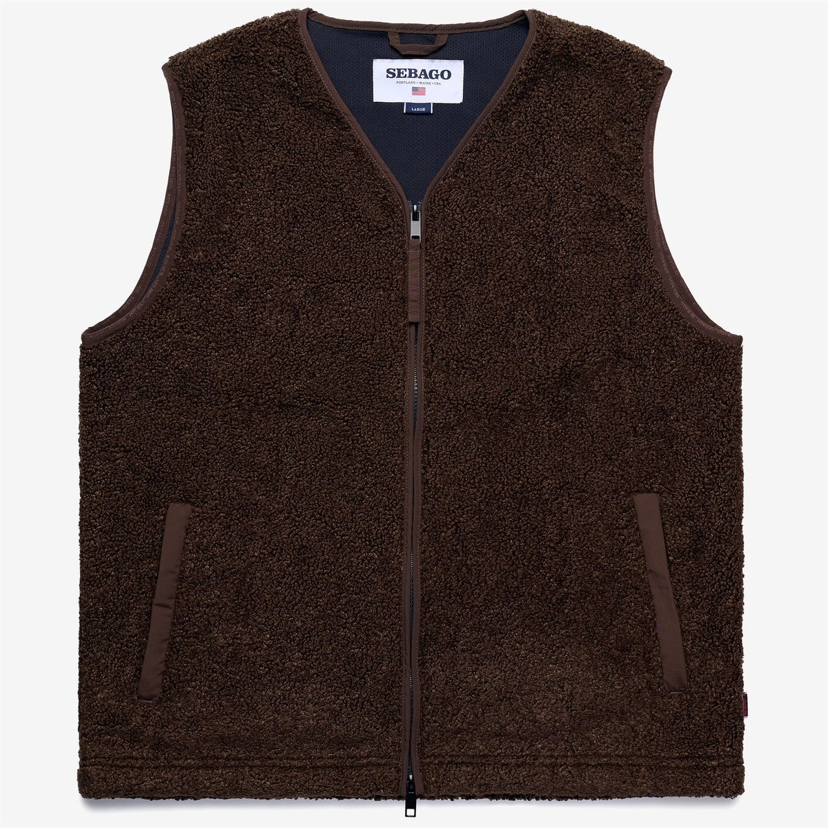 Brown Unisex Fleece Vest