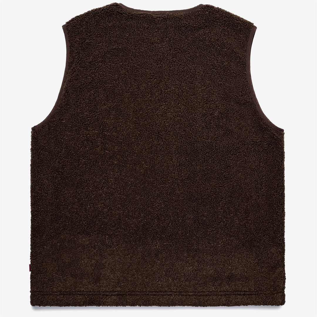Brown Unisex Fleece Vest with Zip Pockets main