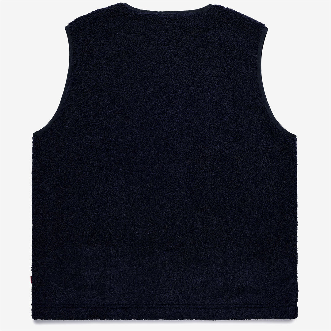 Gilet polaire unisexe bleu foncé avec poches zippées main