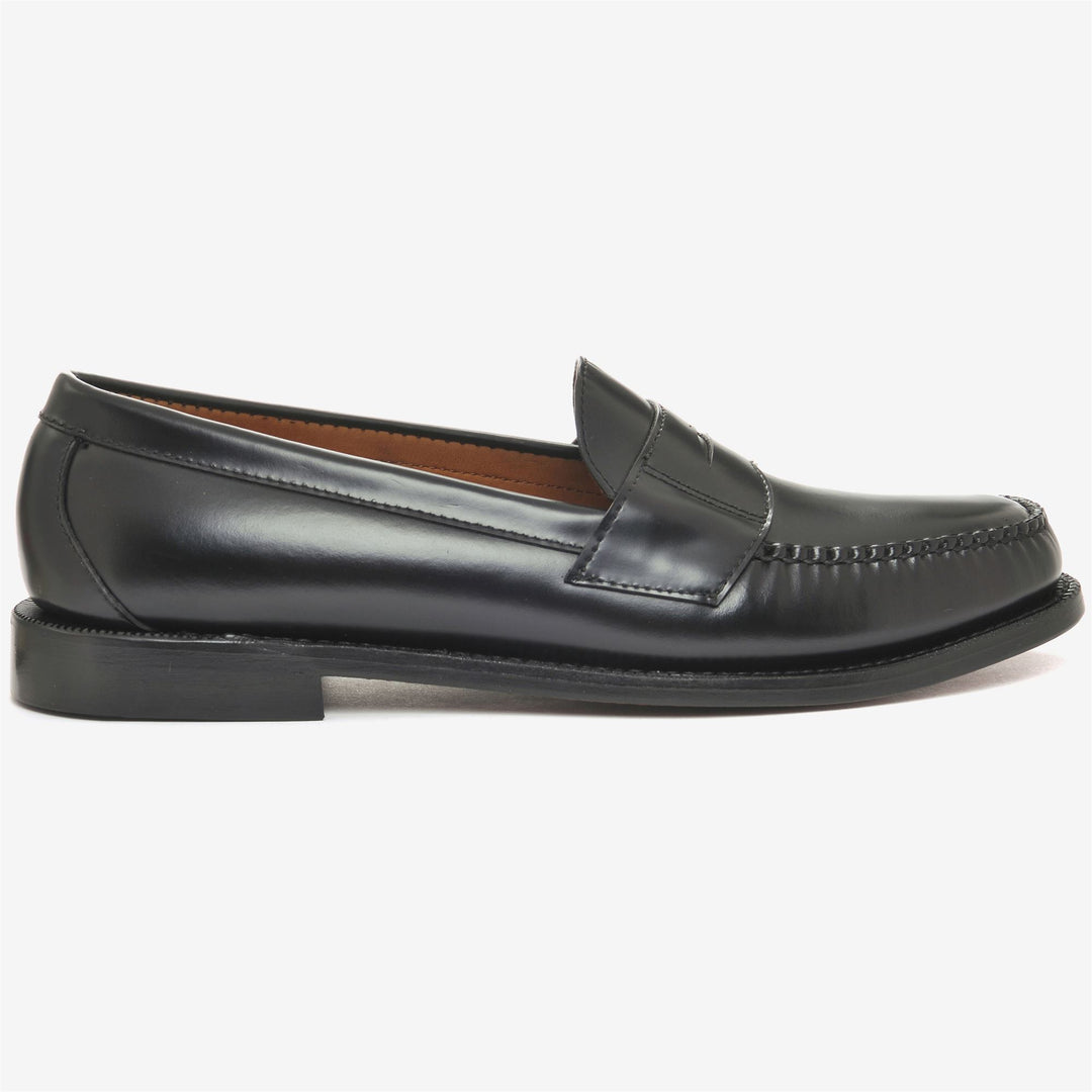 Black Men's Leather Business Moccasin Loafers 01