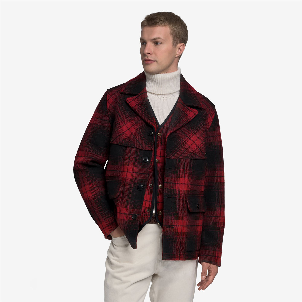 RANGER CHECK - Jackets - Jacket - Unisex - Red-Black