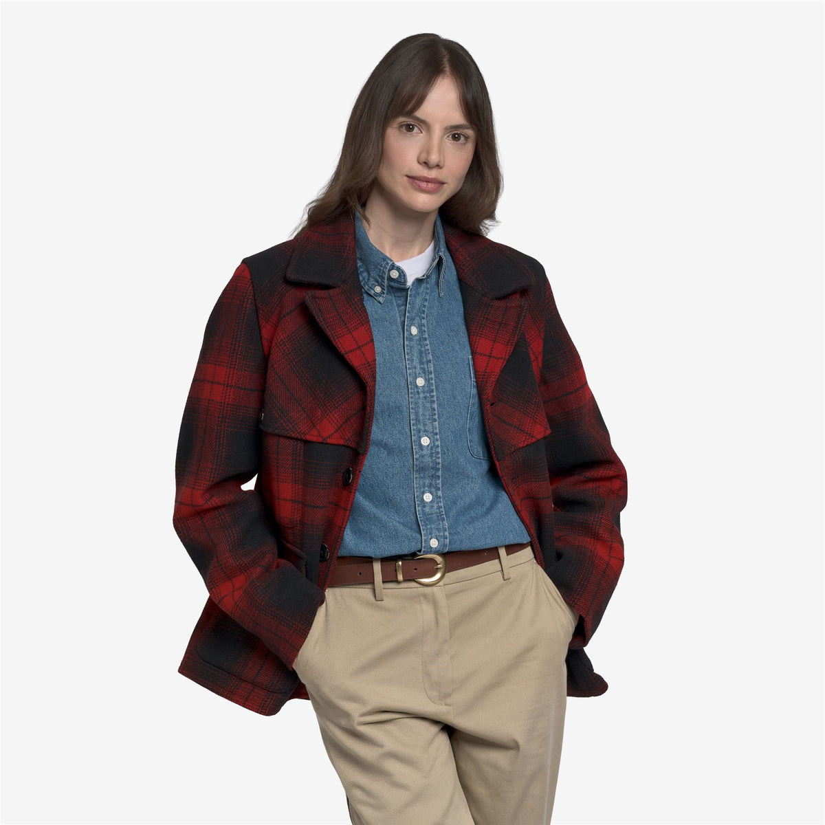 Jackets_Unisex_RANGER CHECK_Jacket_Red-Black - Commercial 7