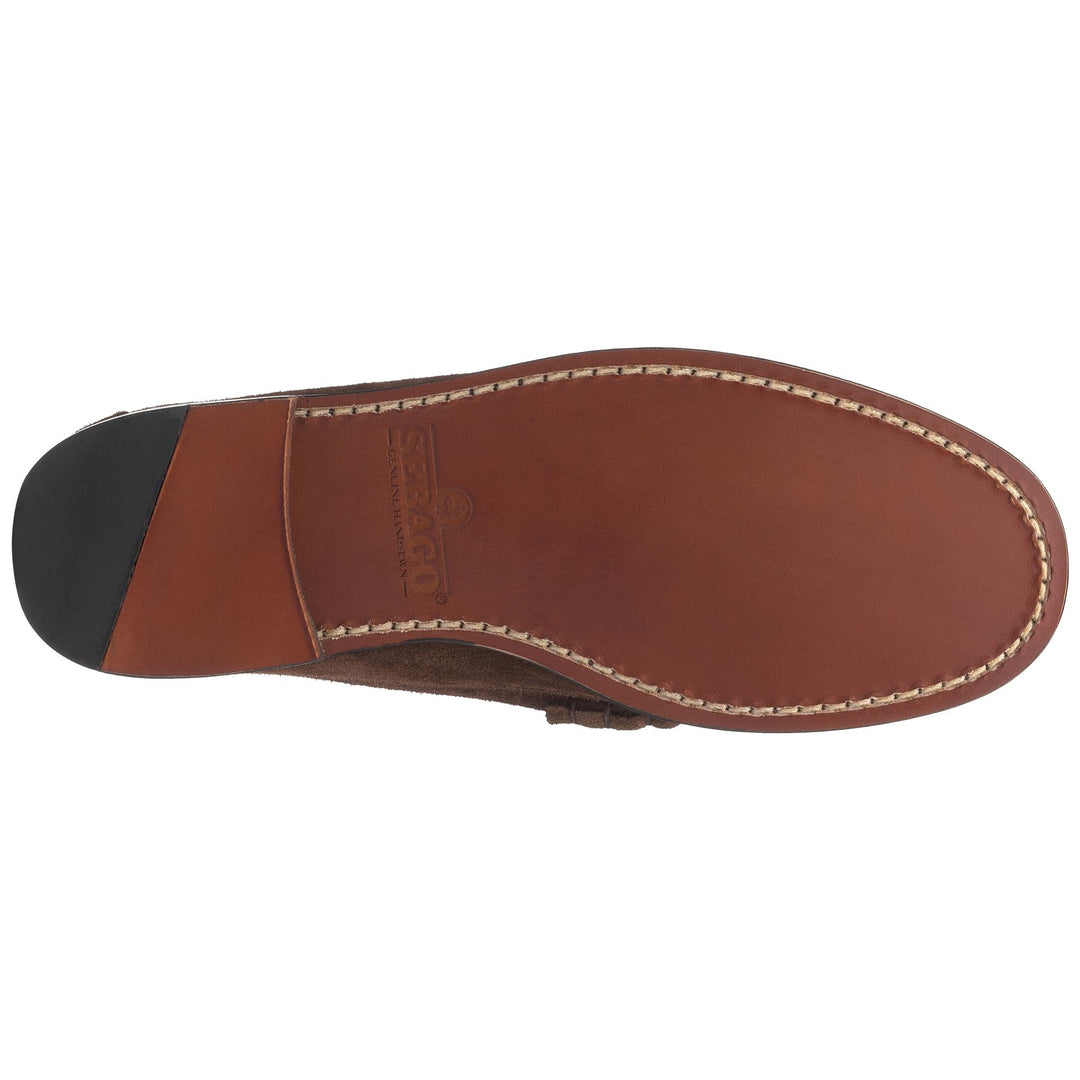 Mocasines de ante marrón oscuro para mujer con detalle de bocado de caballo main