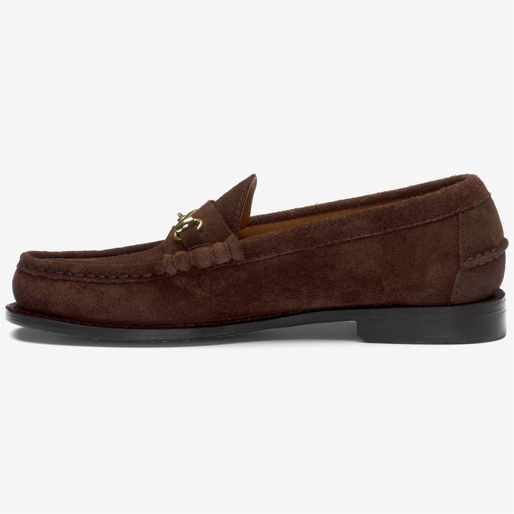 Dark brown Women's Suede Moccasin Loafers with Horsebit Detail 3