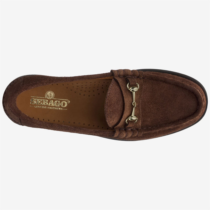 Dark brown Women's Suede Moccasin Loafers with Horsebit Detail 4