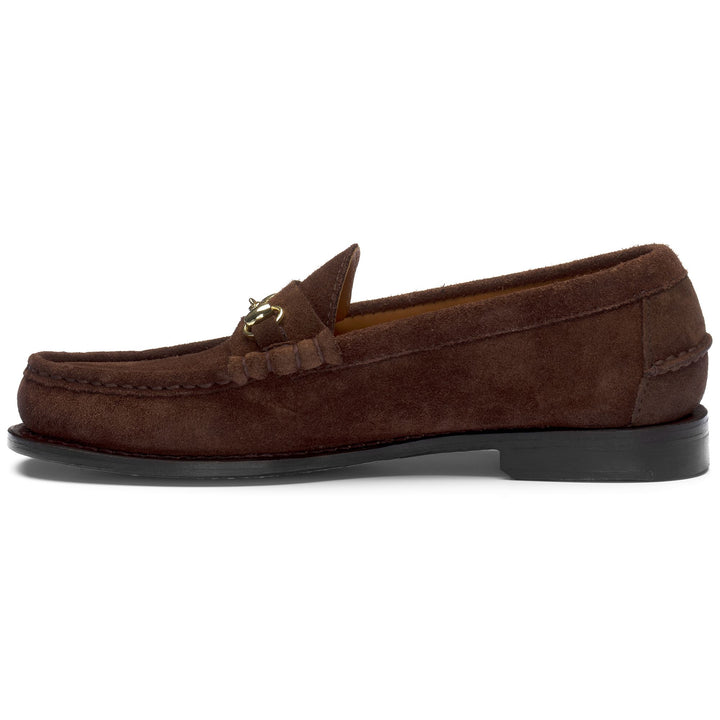 Mocasines de ante marrón oscuro para mujer con detalle de bocado de caballo 3