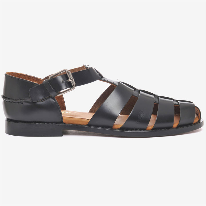 Black Women's Business Sandals with Leather Upper 1