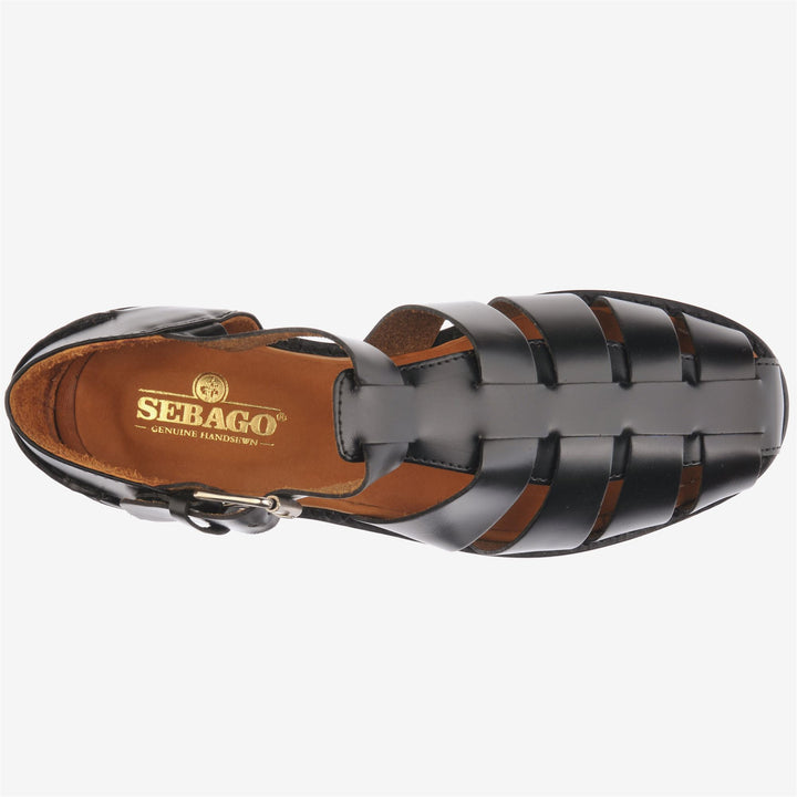 Black Women's Business Sandals with Leather Upper 4