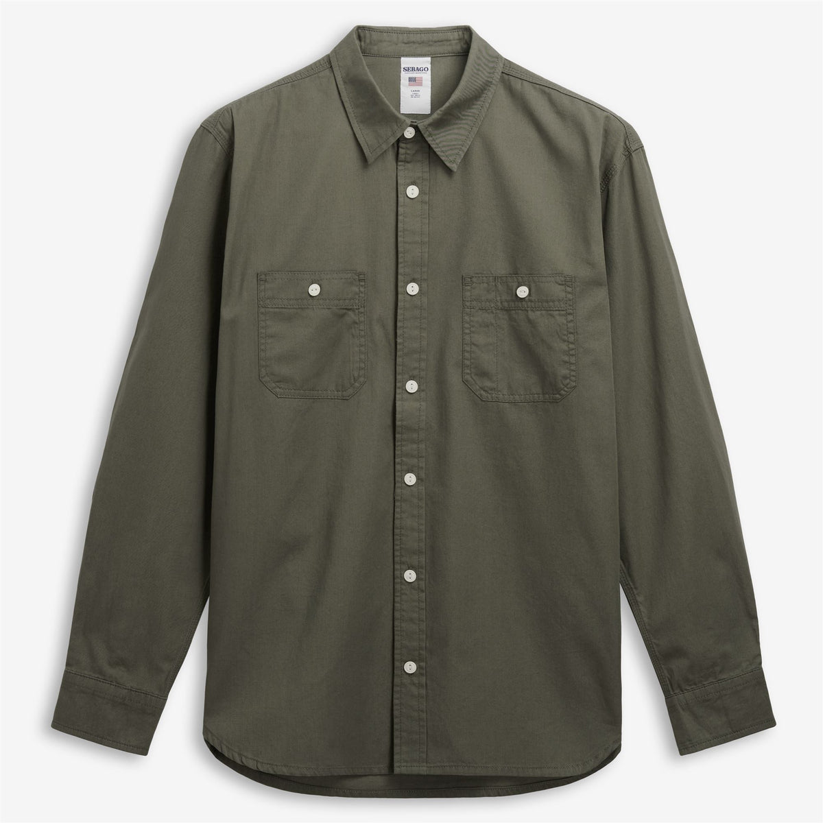 Green Unisex Cotton Gabardine Shirt