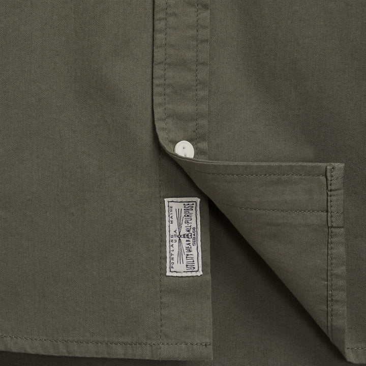 Camisa de trabajo utilitaria clásica unisex verde liquen 4