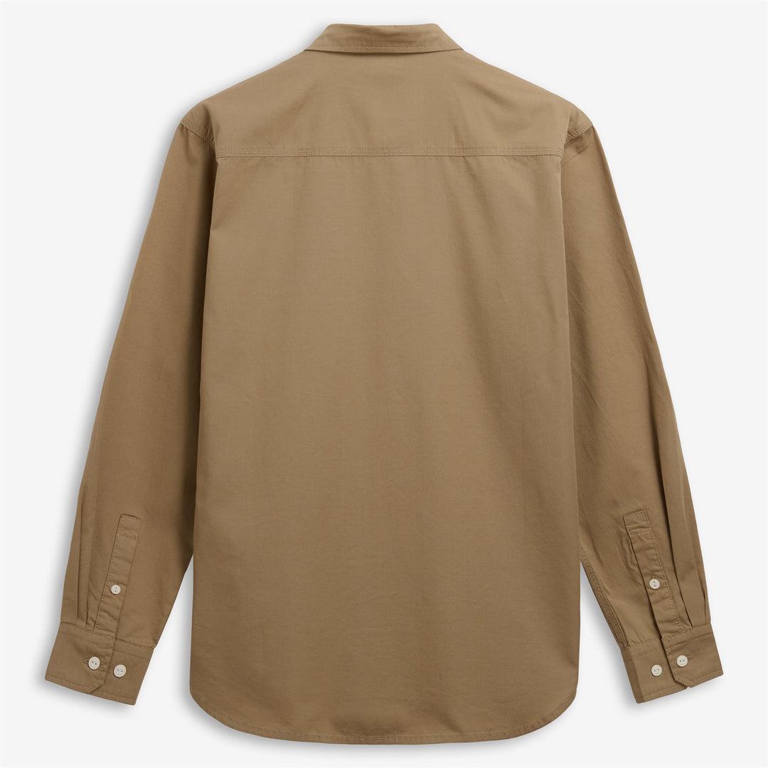 Beige unisex classic utility workwear shirt main