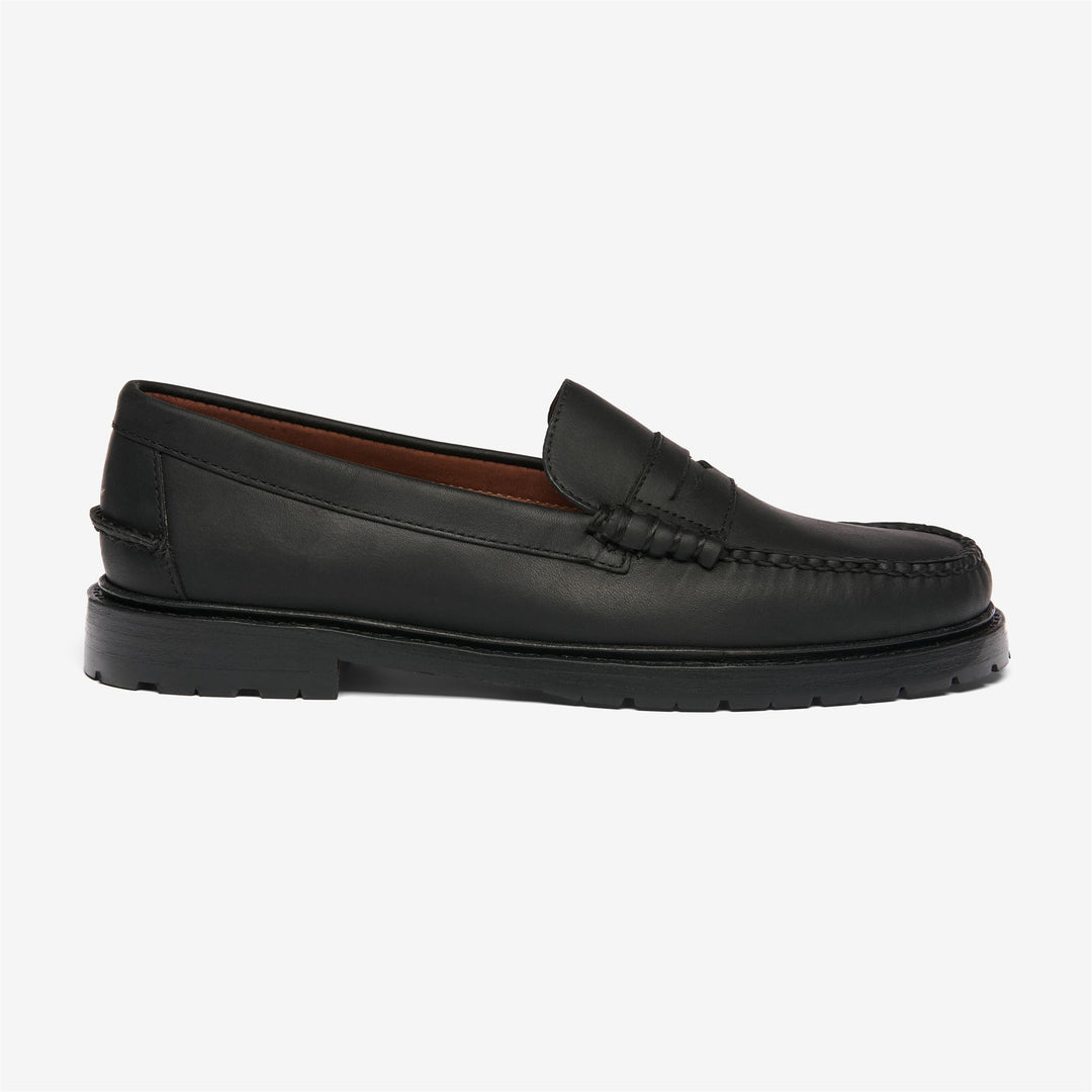 Mocasines de cuero negro para hombre con construcción Blake tradicional. main