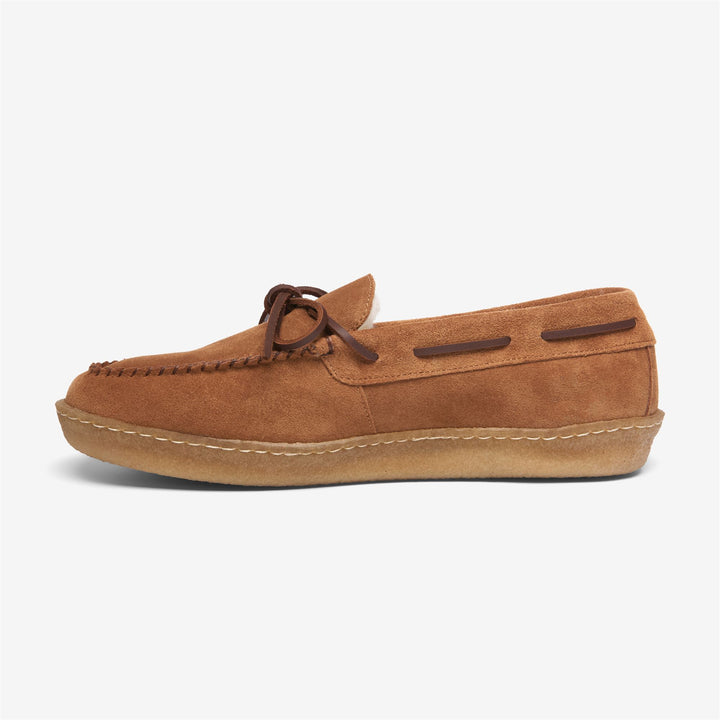 Mocasines Docksides de gamuza marrón para hombre con forro de piel sintética. 3
