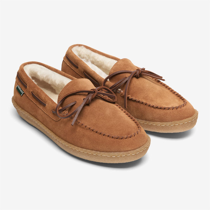 Mocasines Docksides de gamuza marrón para hombre con forro de piel sintética. 2