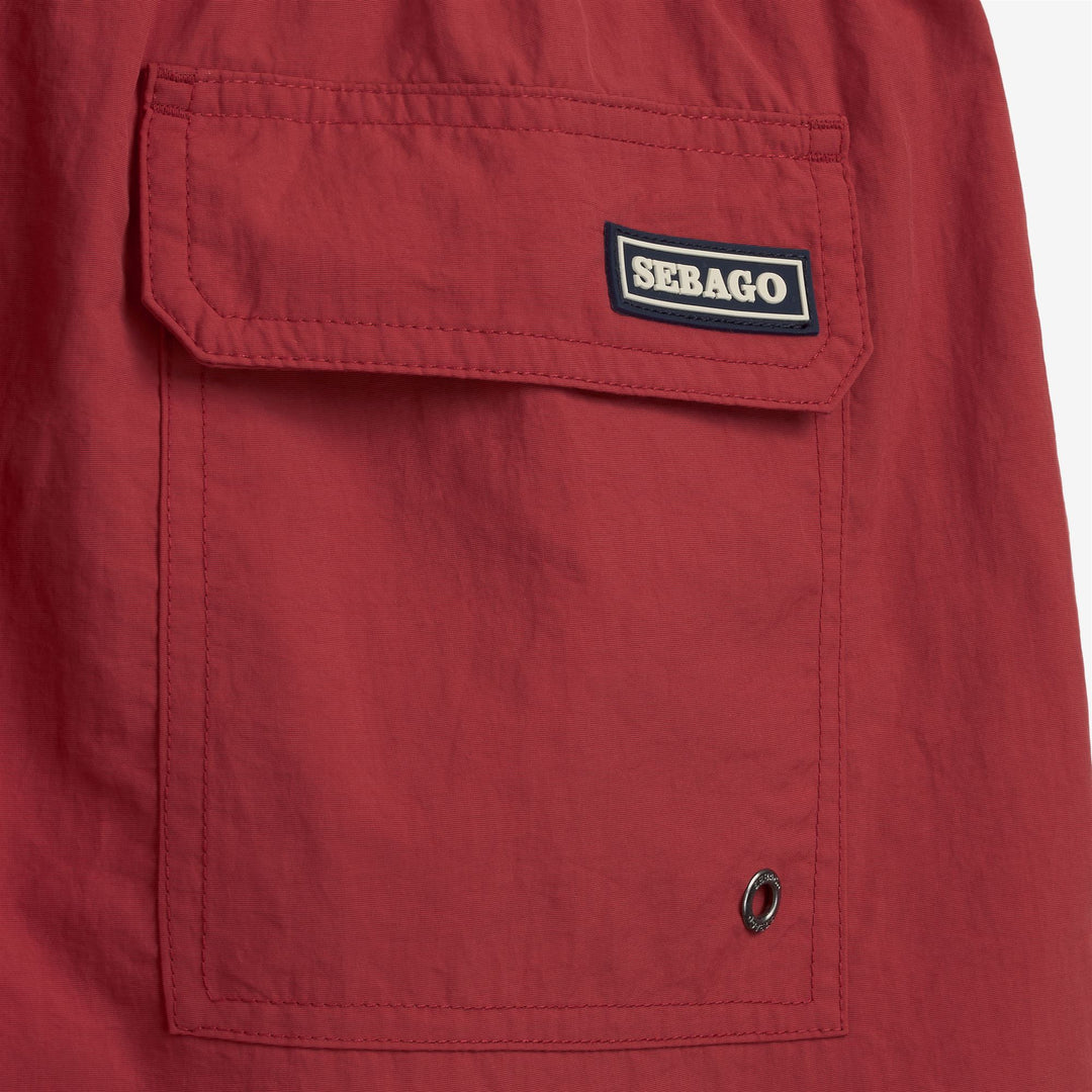 Valiant Red Men's Yachting Swim Trunks with Quick-Dry Fabric main
