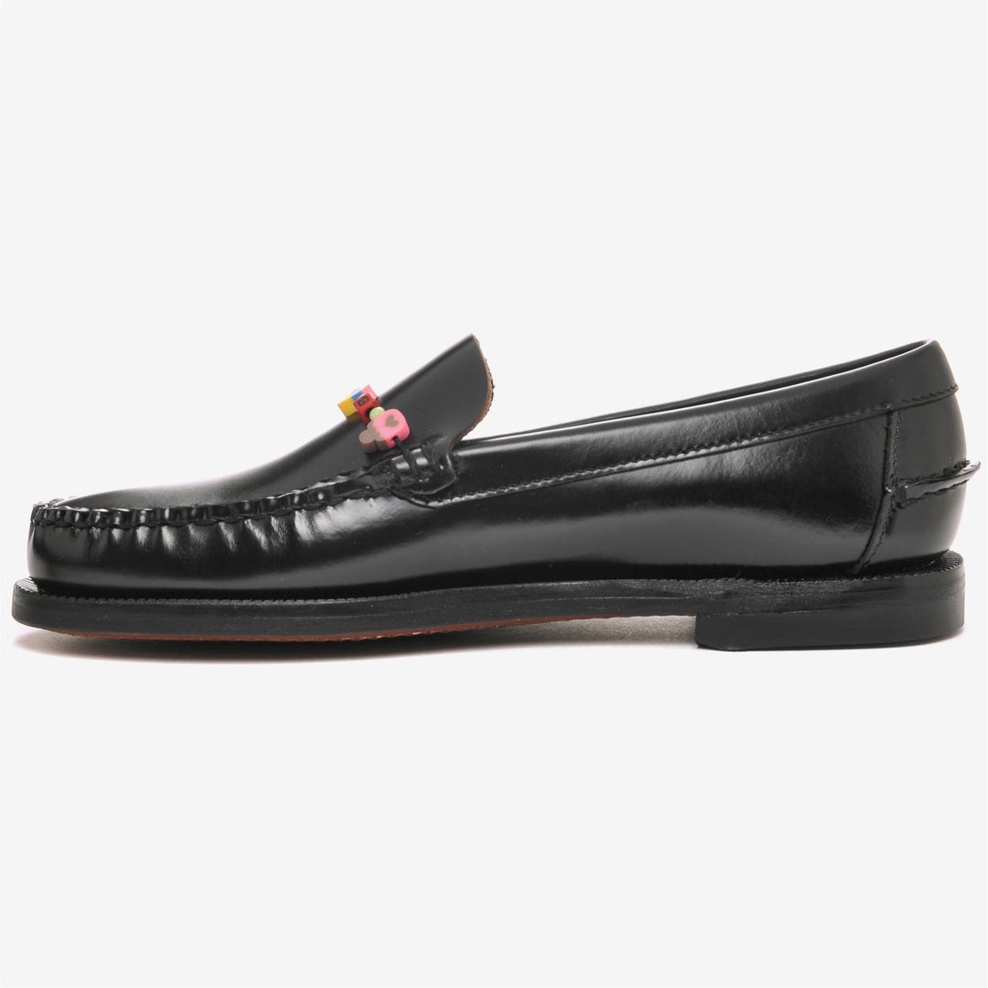Black Women's Business Moccasin with Beaded Detail main