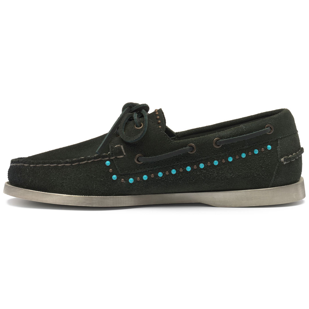 Dark green Men's Studded Moccasin Docksides main
