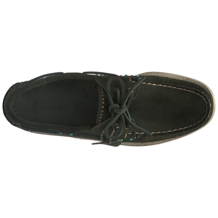 Dark green Men's Studded Moccasin Docksides 4