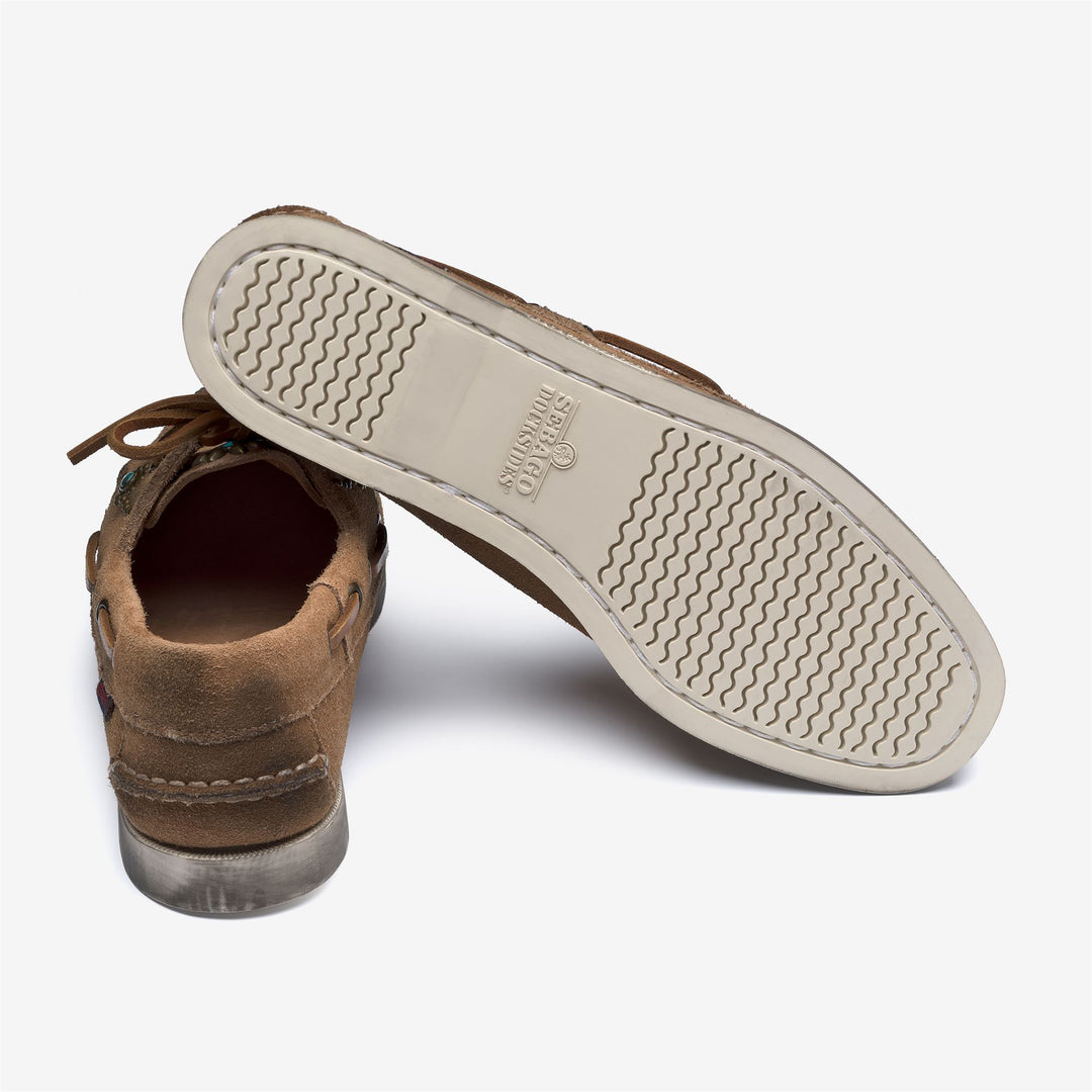 Brauner Damen-Mokassin Docksides mit Nieten main