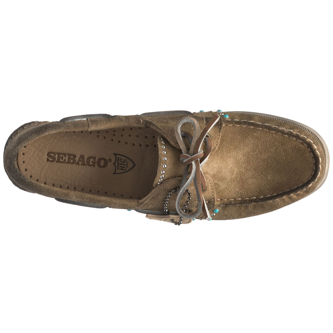 Beige Damen Mokassin Docksides mit Nietendetails main