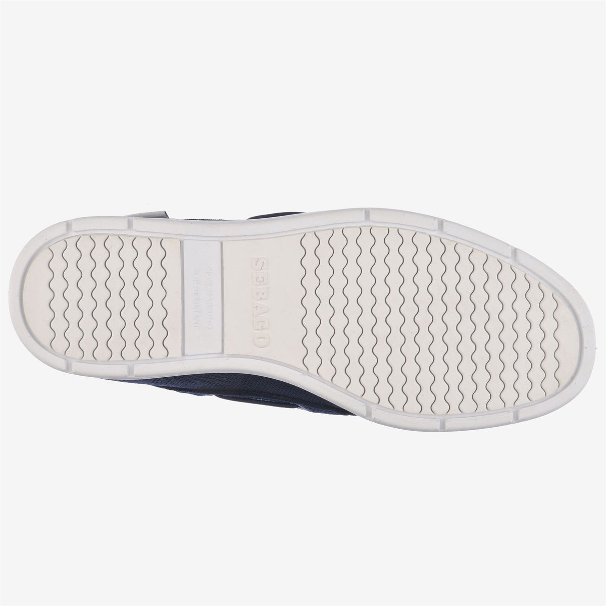 Mocassino da barca in mesh blu da donna