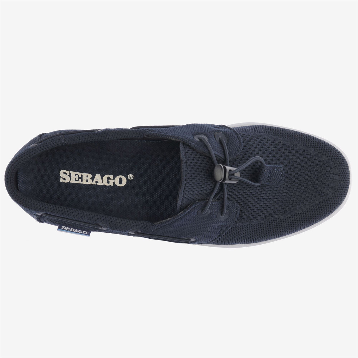 Mocassino da barca in mesh blu da donna