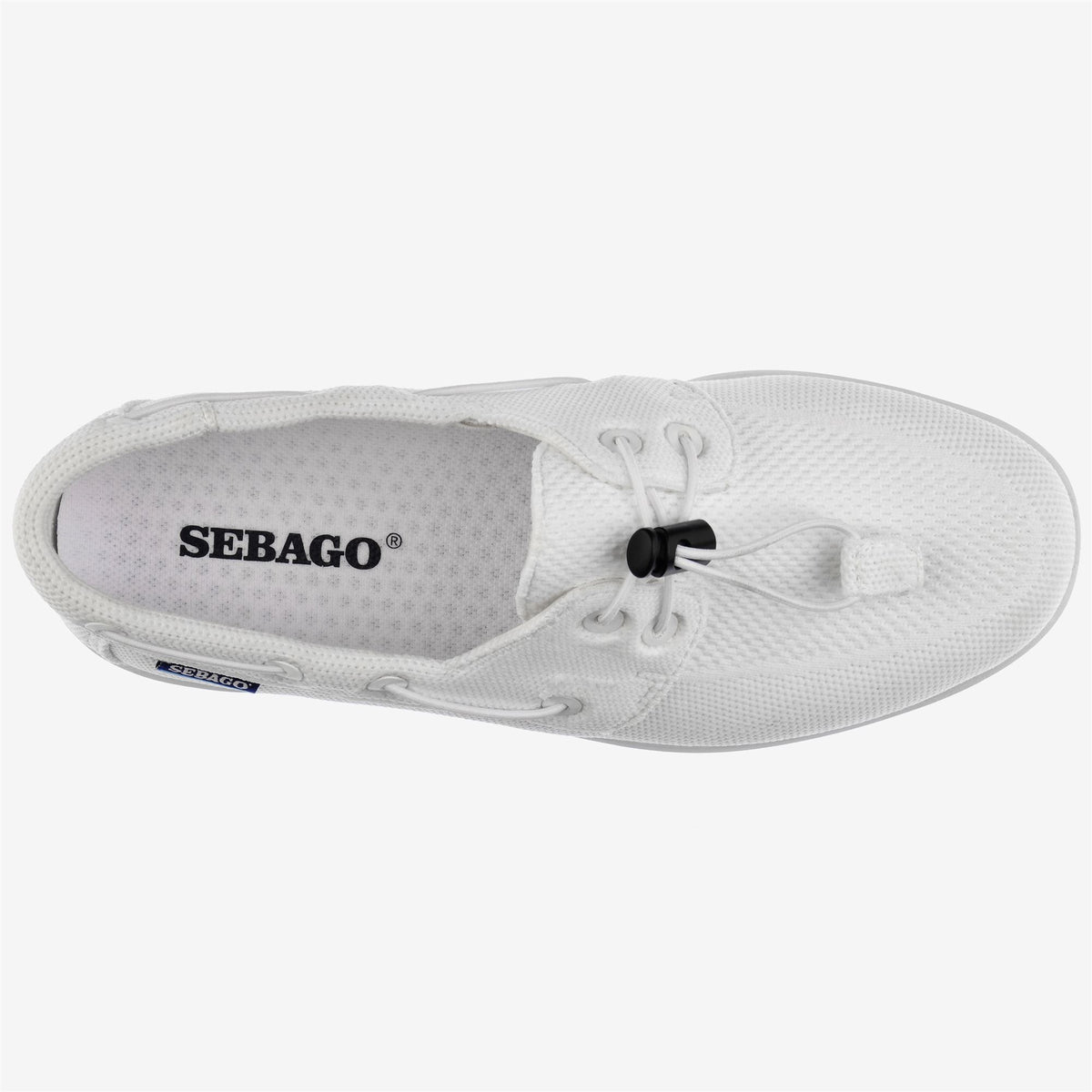 Mocassino da barca in mesh bianco da donna