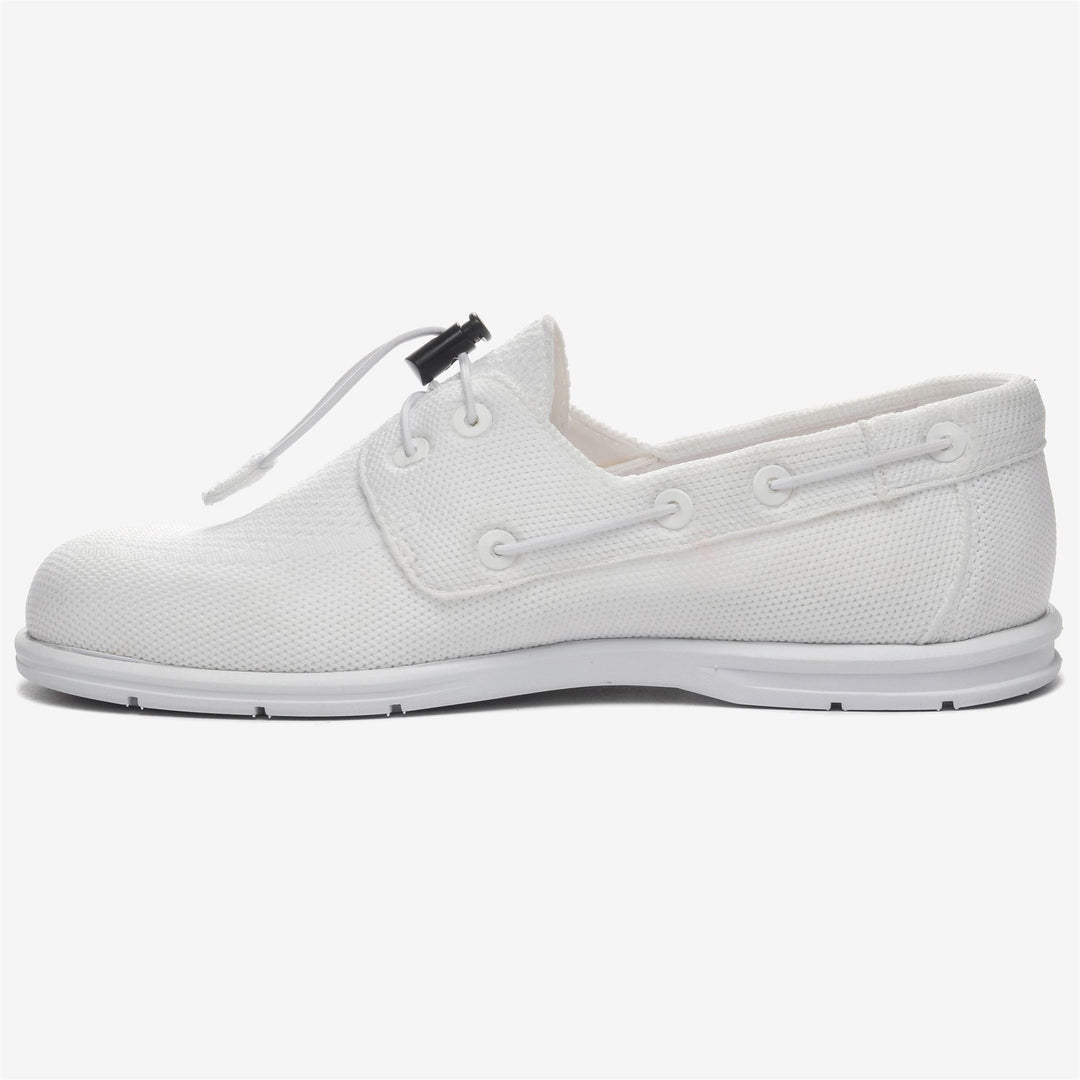 Baskets basses de voile grises et blanches pour femmes avec absorption des chocs main