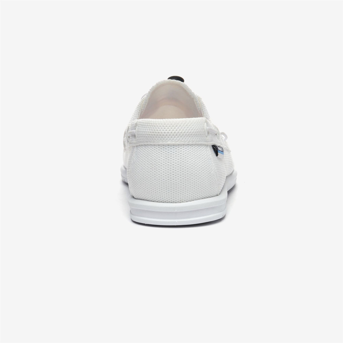 Mocassino da barca in mesh bianco da donna