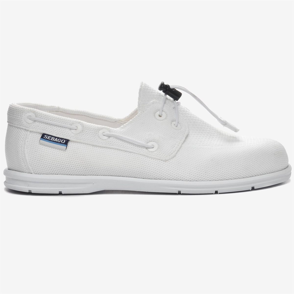 Mocassino da barca in mesh bianco da donna