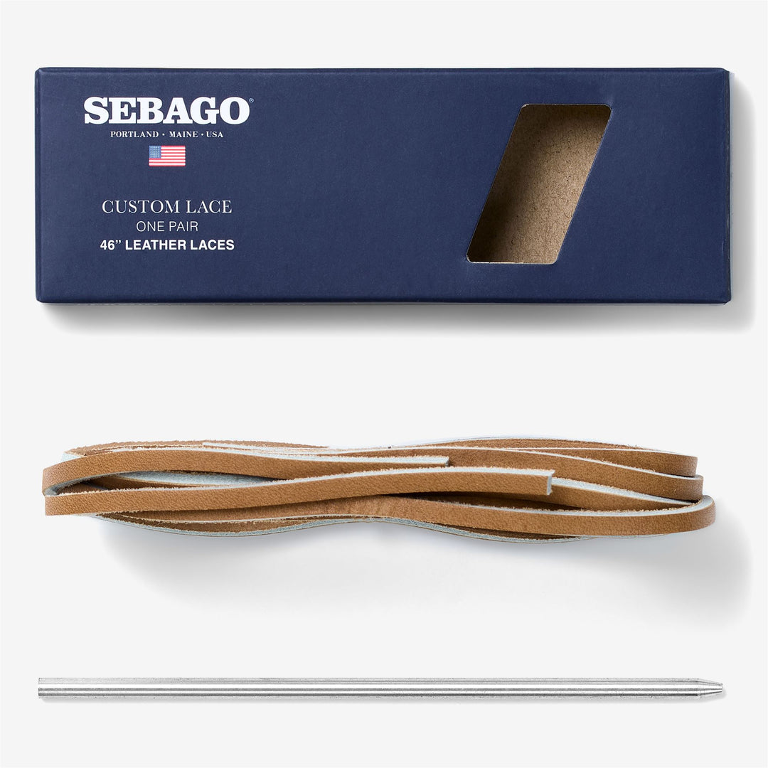 Beige Unisex Leather Leisure Shoelaces 01