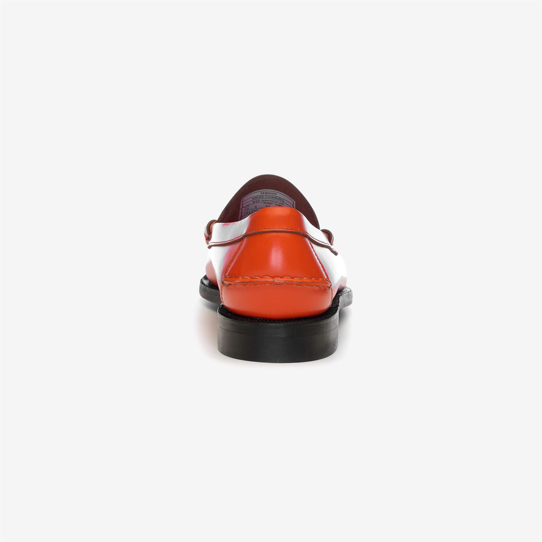 Mocassins en cuir orange de qualité supérieure pour homme, pour le travail main