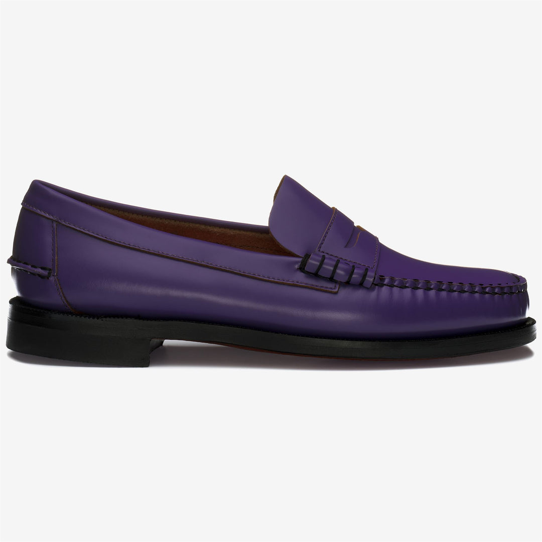 Mocassins en cuir violet pour homme, style business main