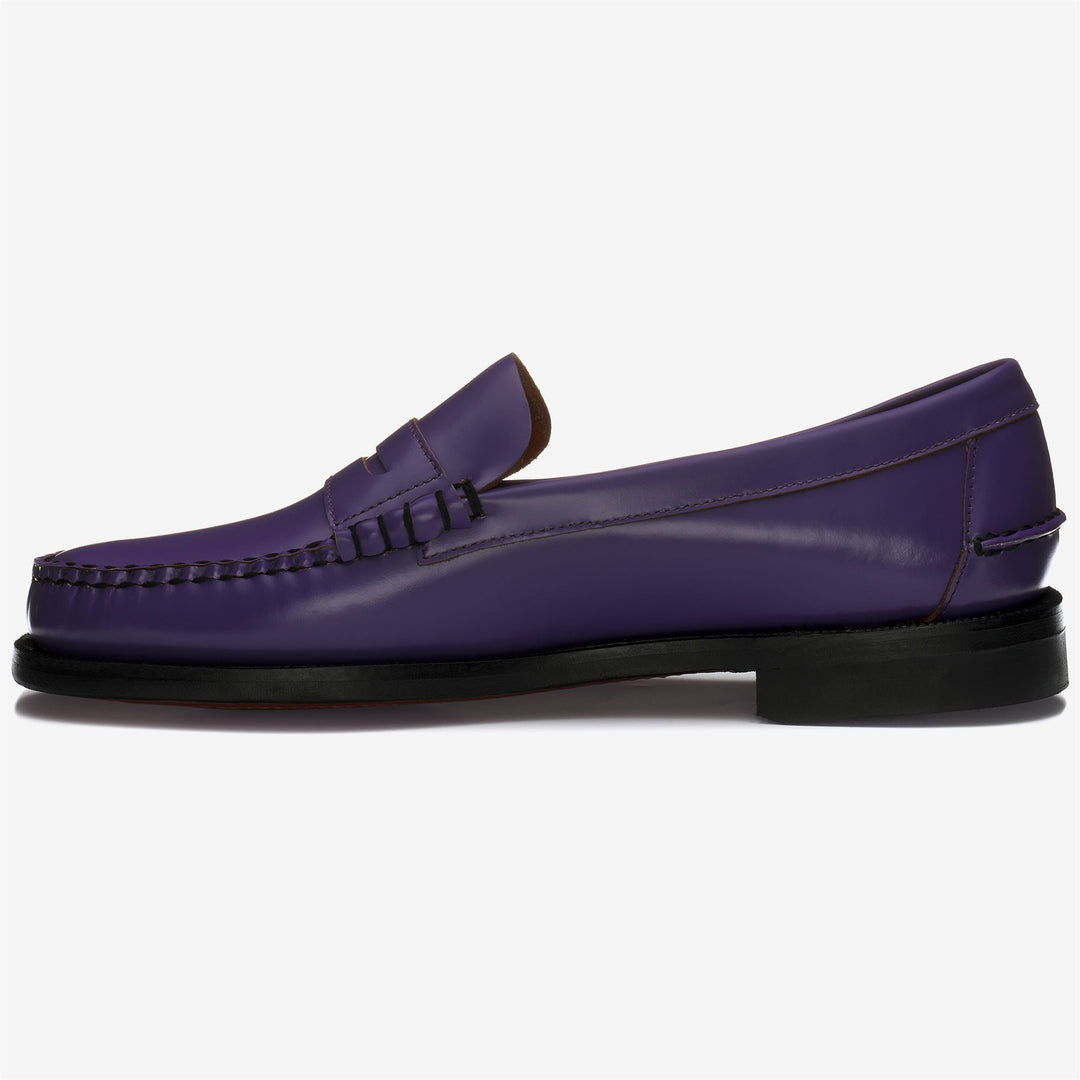 Mocassins en cuir violet pour homme, style business main