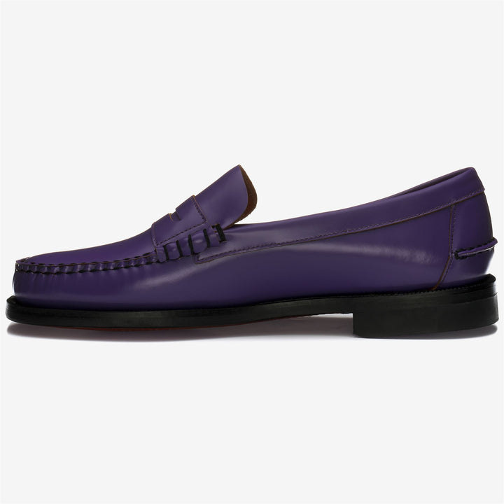 Mocassins en cuir violet pour homme, style business 3