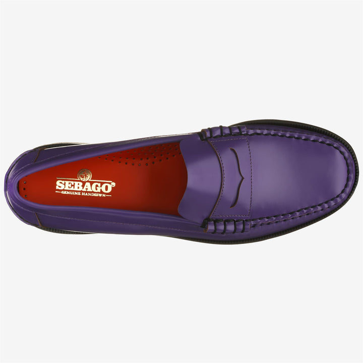 Mocassins en cuir violet pour homme, style business 4