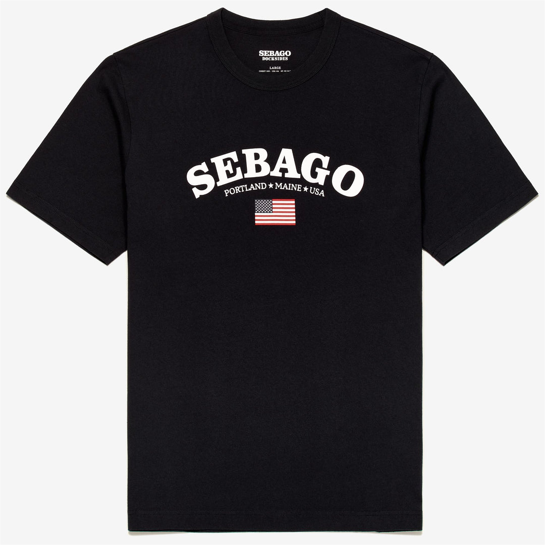 Marine Blue Men's Yachting T-Shirt with Sebago Print 01