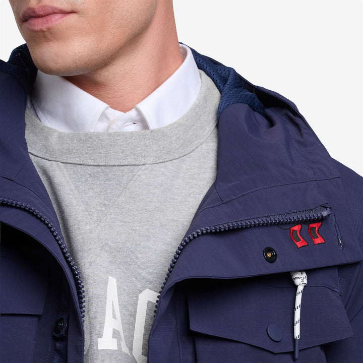 Marine Blue Unisex Yachting Jacket with Utility Pockets and Ventilation 6