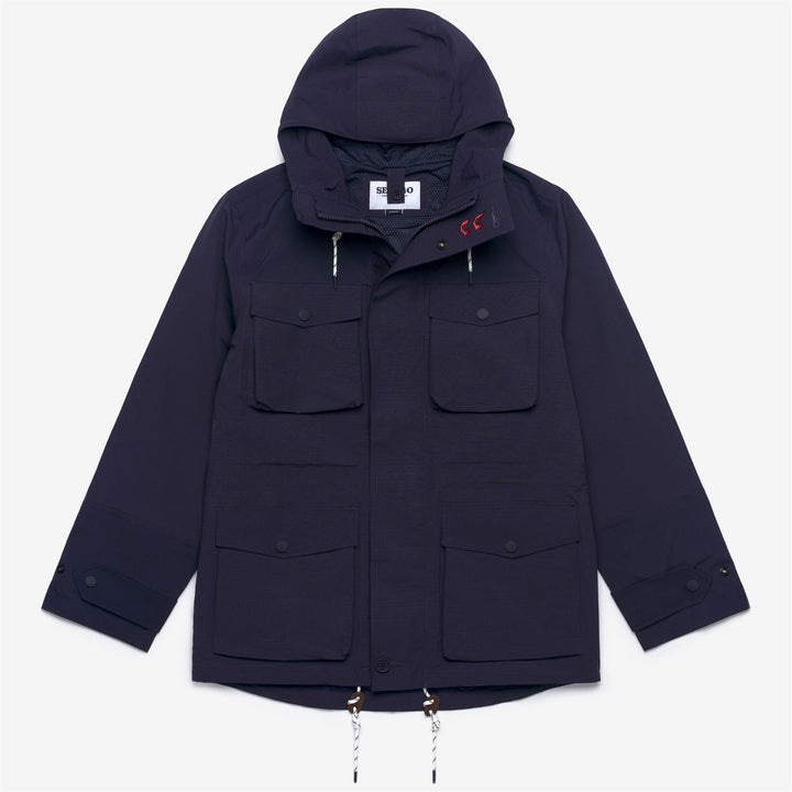 Marine Blue Unisex Yachting Jacket with Utility Pockets and Ventilation 1