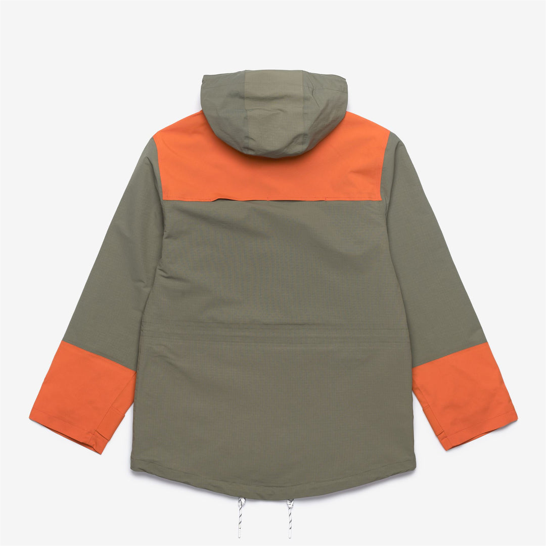 Green Orange Unisex Yachting 3/4 Length Jacket with Utility Pockets main