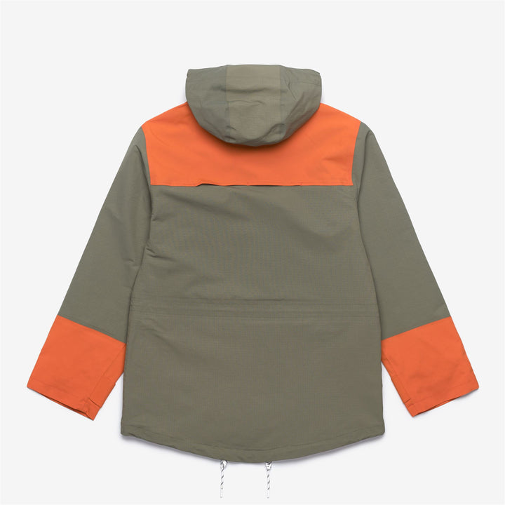 Green Orange Unisex Yachting 3/4 Length Jacket with Utility Pockets 2