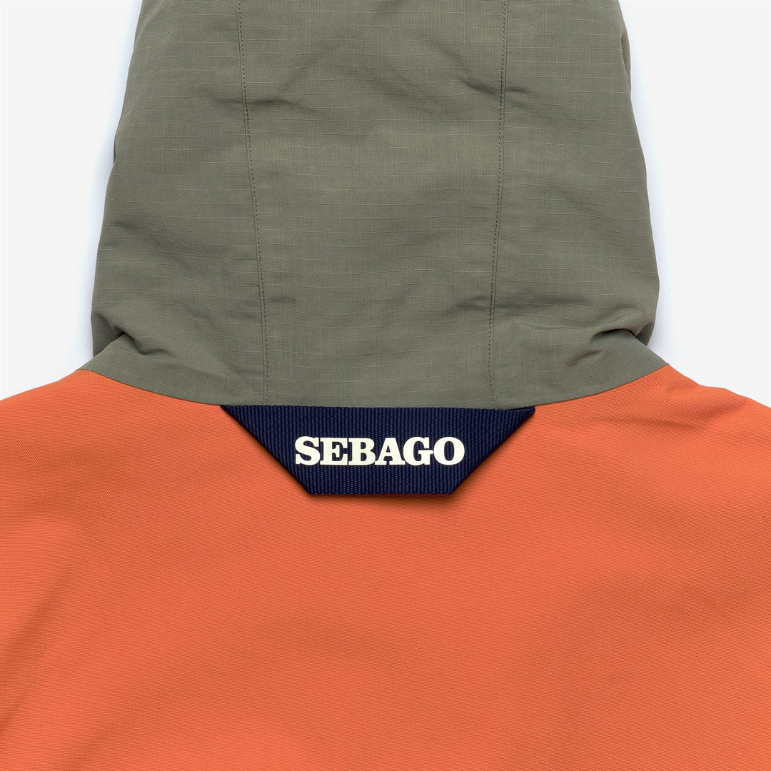 Green Orange Unisex Yachting 3/4 Length Jacket with Utility Pockets main