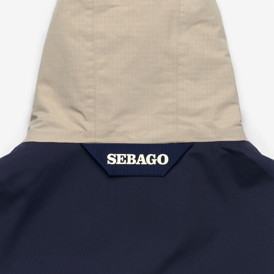 Beige Navy Unisex Yachting Jacke mit Utility-Taschen und Belüftung main