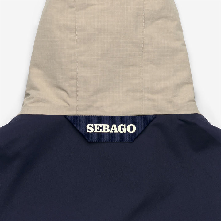 Beige Navy Unisex Yachting Jacke mit Utility-Taschen und Belüftung 4