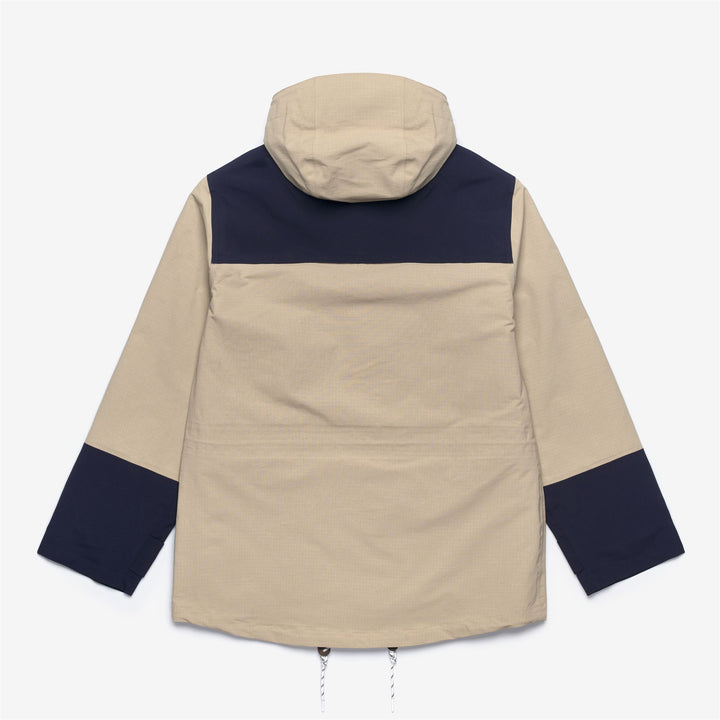 Beige Navy Unisex Yachting Jacket with Utility Pockets and Ventilation 2