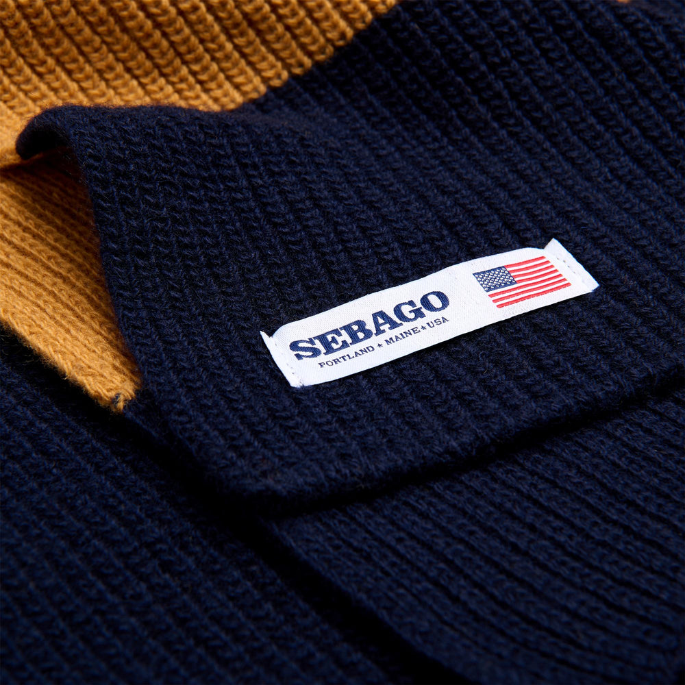 Blue Unisex Twombly Wool Chunky Knit Scarf 02